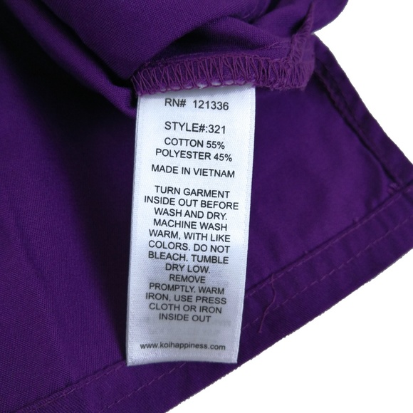 koi Tops Koi Scrub Top 3215 Eggplant Purple Kendall Poshmark